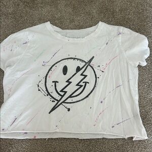 Prince Peter Collection White Splatter Smiley Tee